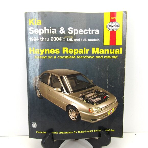 Haynes 54070 Kia Sephia & Spectra 1994 - 2004 1.6L & 1.8L Models Repair Manual - Picture 1 of 9